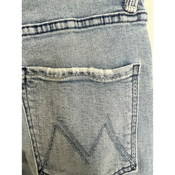 Mother Women’s High Waisted Rider Ankle Fray Jeans in Fish Out of Water Size 32 - Picture 6 of 16